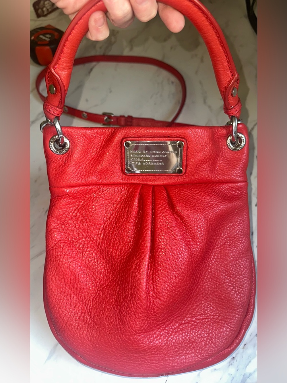 Marc by Marc Jacobs Red Leather Crossbody  Bag - Picture 8 of 11